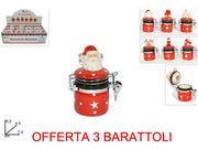 OFFERTA 3 BARATTOLI TONDI 4,5X9,5CM FIGURE ASSORTITE