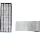 OFFERTA 2 ROTOLI NASTRO REGALO ARGENTO GLITTER CHIARO 11X270CM