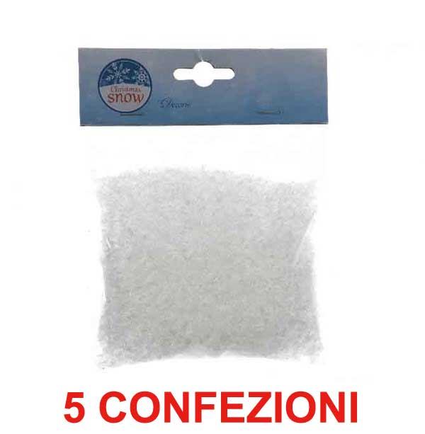 OFFERTA 5 CONFEZIONI NEVE ARTIFICIALE FINE SACCHETTO DA 30GR