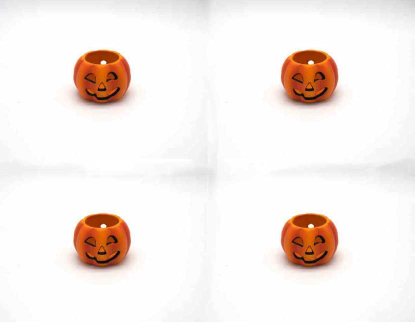OFFERTA 4 PORTA TEALIGHT ZUCCA DI HALLOWEEN 5CM