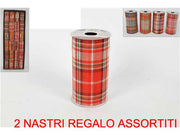 OFFERTA 2 NASTRI REGALO 11,3CM X 270CM FANTASIA SCOZZESE ASSORTITI