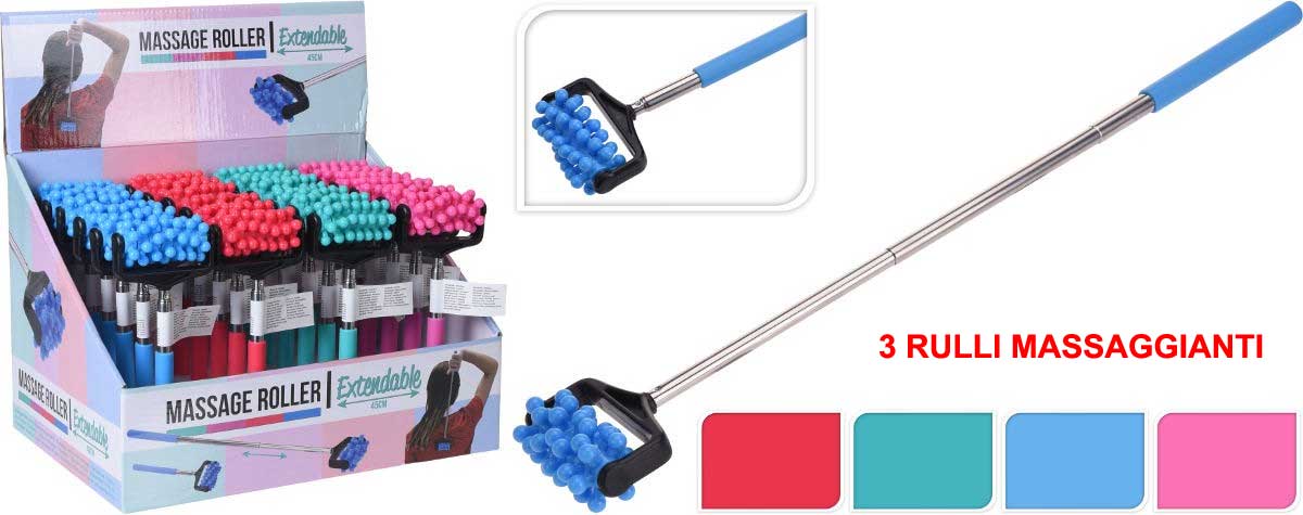 OFFERTA 3 RULLI DA MASSAGGI ESTENSIBILI FINO A 45CM COLORI ASSORTITI