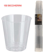 150 BICCHIERINI SHOTS TRASPARENTI PER DRINK