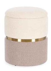 POUF CONTENITORE BIANCO/ROSA RADINKA Ø31.5A - 38HCM