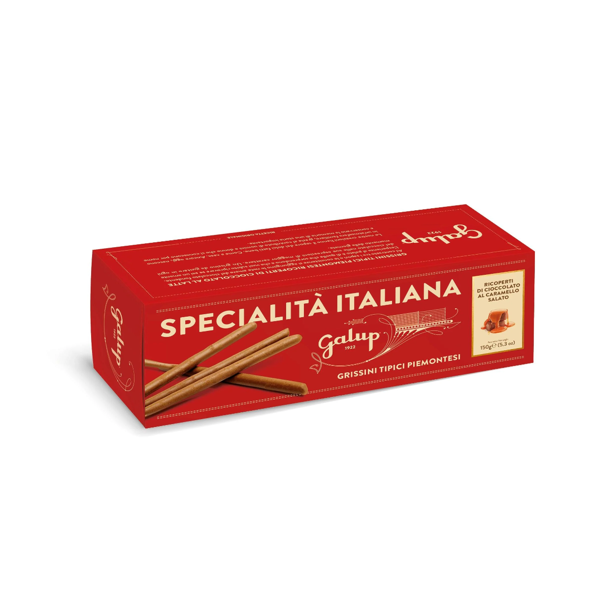 GRISSINI RICOPERTI DI CIOCCOLATO BIANCO AL CARAMELLO SALATO 150G