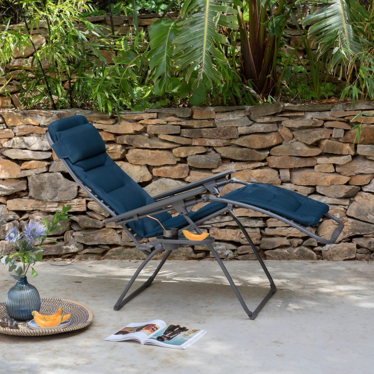 POLTRONA RELAX IMBOTTITA FUTURA BECOMFORT BLU ENCRE