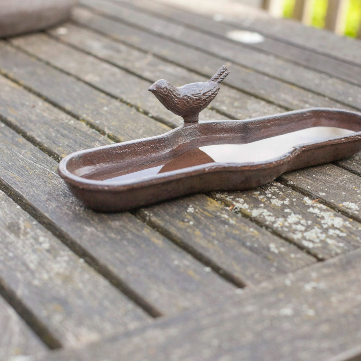 BAGNETTO ABBEVERATOIO PER UCCELLINI SELVATICI CON DECORAZIONE UCCELLINO