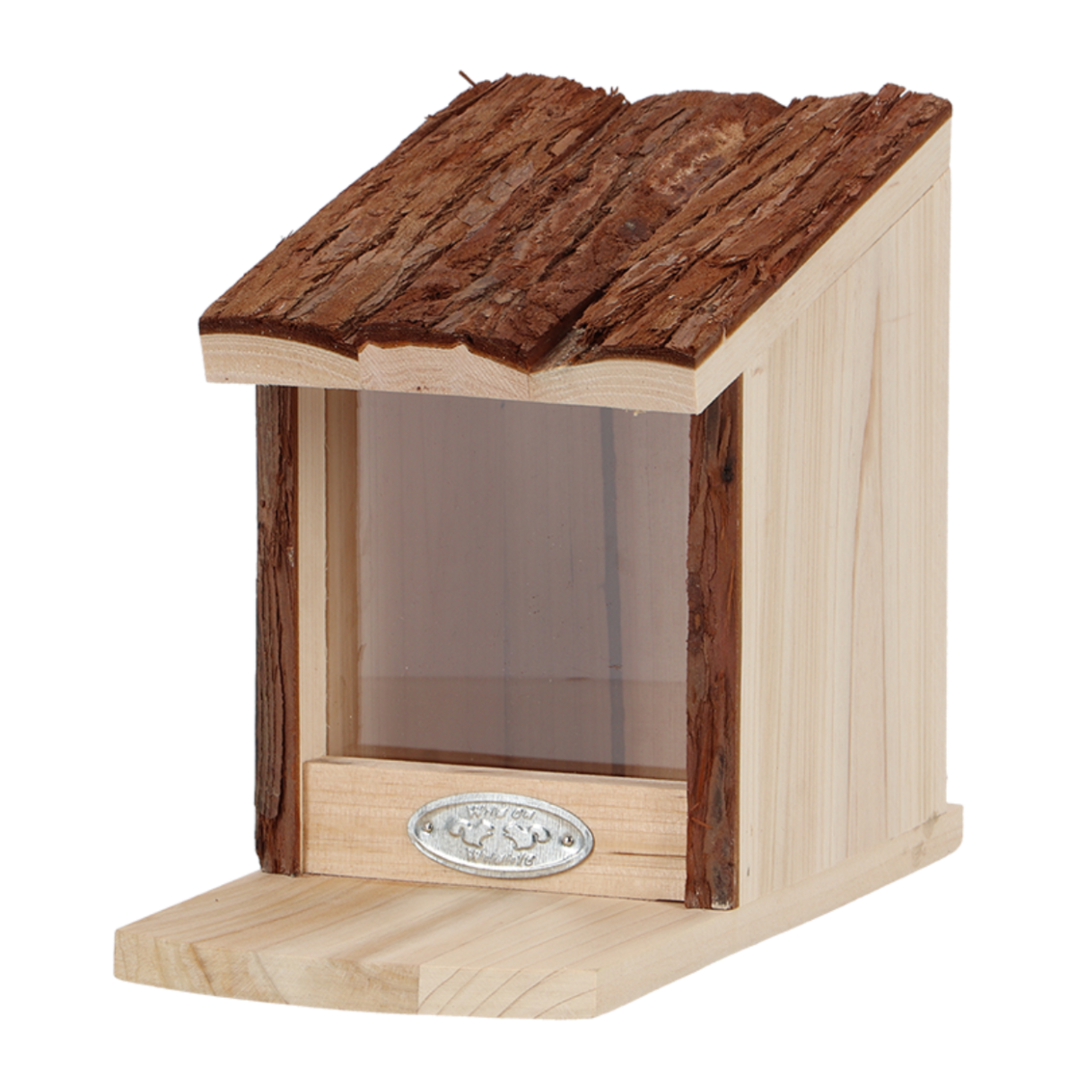 MANGIATOIA PER SCOIATTOLI CON TETTO IN LEGNO H17.8CM