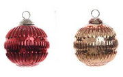 OFFERTA 2 PALLINE DI NATALE IN VETRO 10CM COLORI ASSORTITI