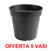 OFFERTA 5 VASO GREEN BASICS GROWPOT 15CM LIVING BLACK