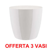 OFFERTA 3 VASO BRUSSELS DIAMOND ROUND 22CM WHITE