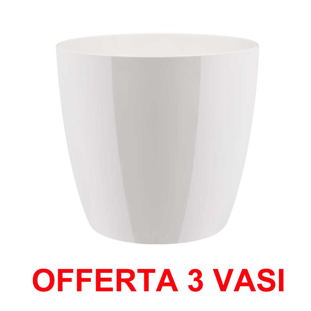 OFFERTA 3 VASO BRUSSELS DIAMOND ROUND 22CM WHITE