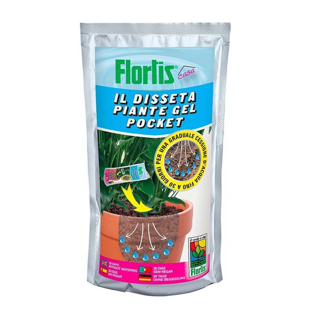 OFFERTA 10 DISSETA PIANTE GEL POCKET 220ML PER IRRIGAZIONE DAI 20 AI 30 GIORNI