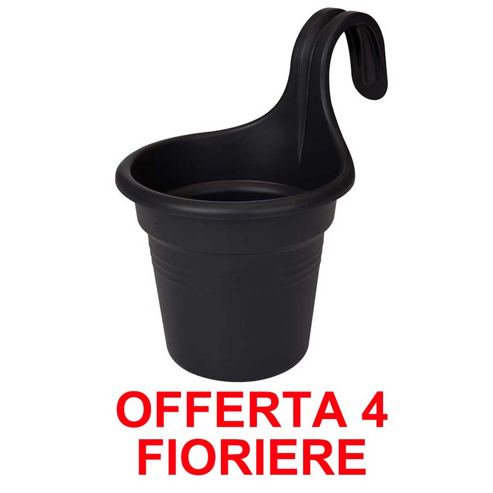 OFFERTA 4 FIORIERA GREEN BASICS EASY HANGER SMALL LIVING BLACK