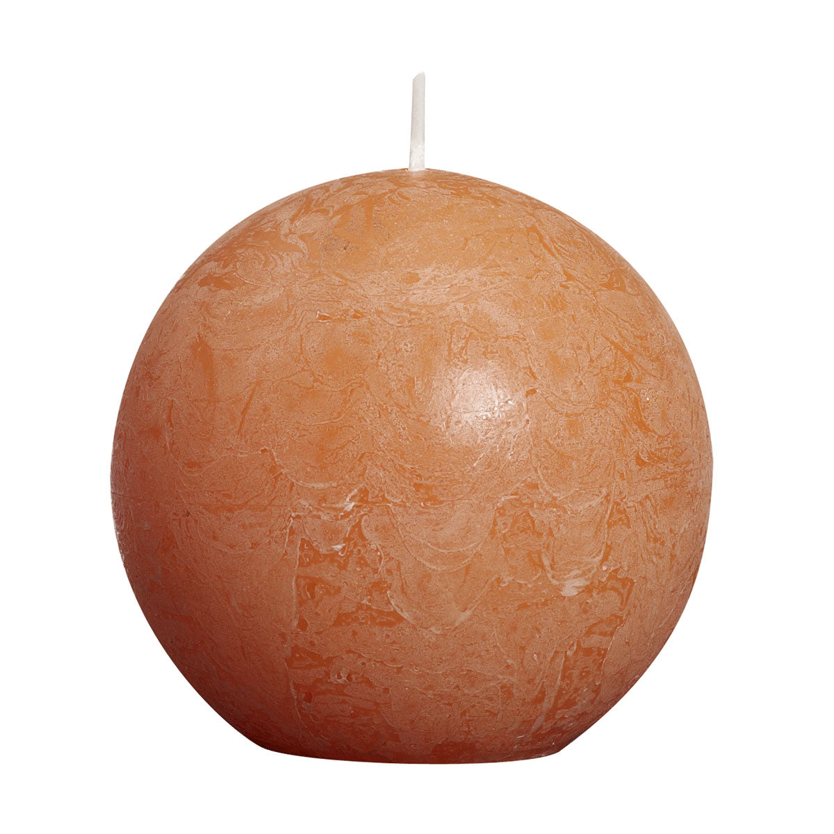 CANDELA A SFERA RUSTICA 8CM ARANCIONE