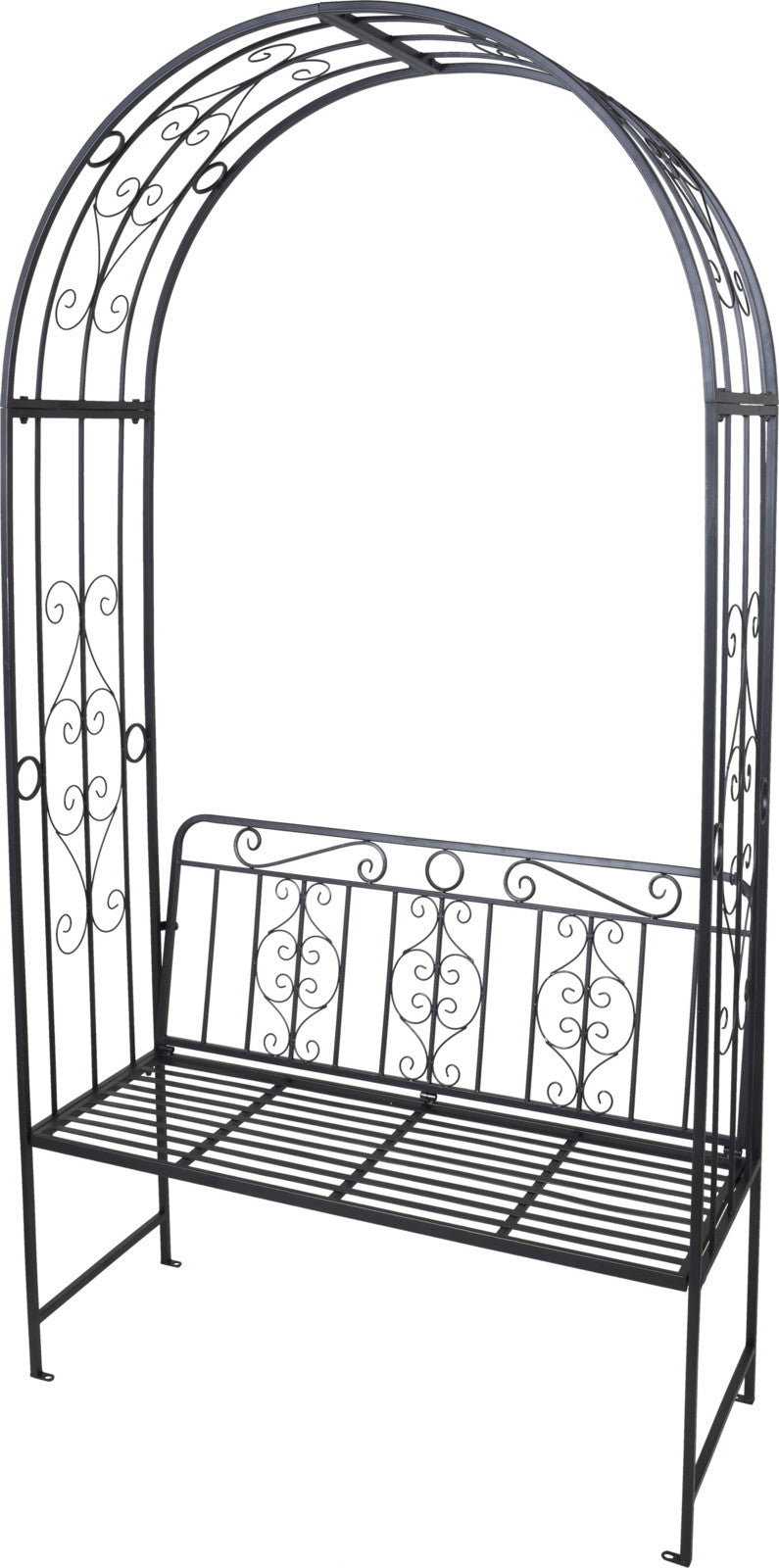 ARCO CON PANCA DA GIARDINO 121X53X230CM