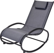 SEDIA DONDOLO 62X114X92CM GRIGIO SCURO
