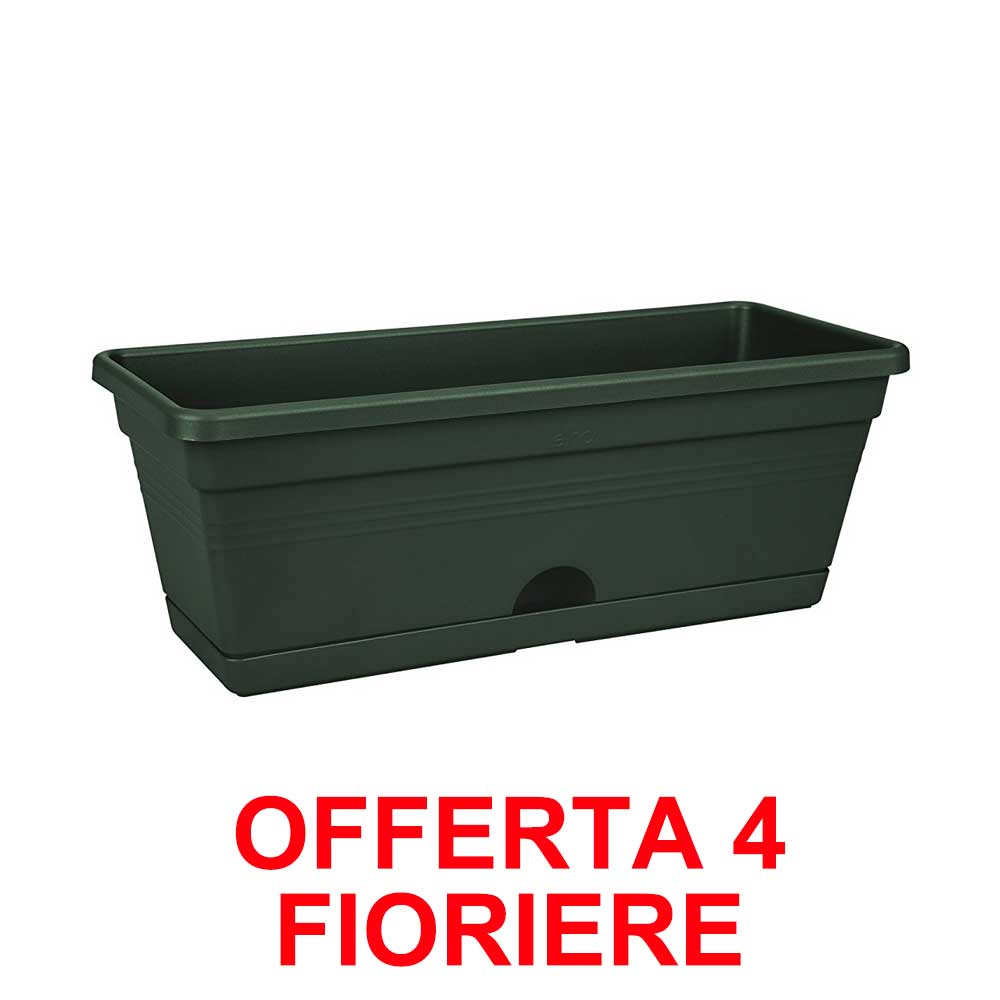 OFFERTA 4 FIORIERA GREEN BASICS TROUGH MINI 30CM VERDE