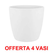 OFFERTA 4 VASO BRUSSELS ROUND 18CM WHITE