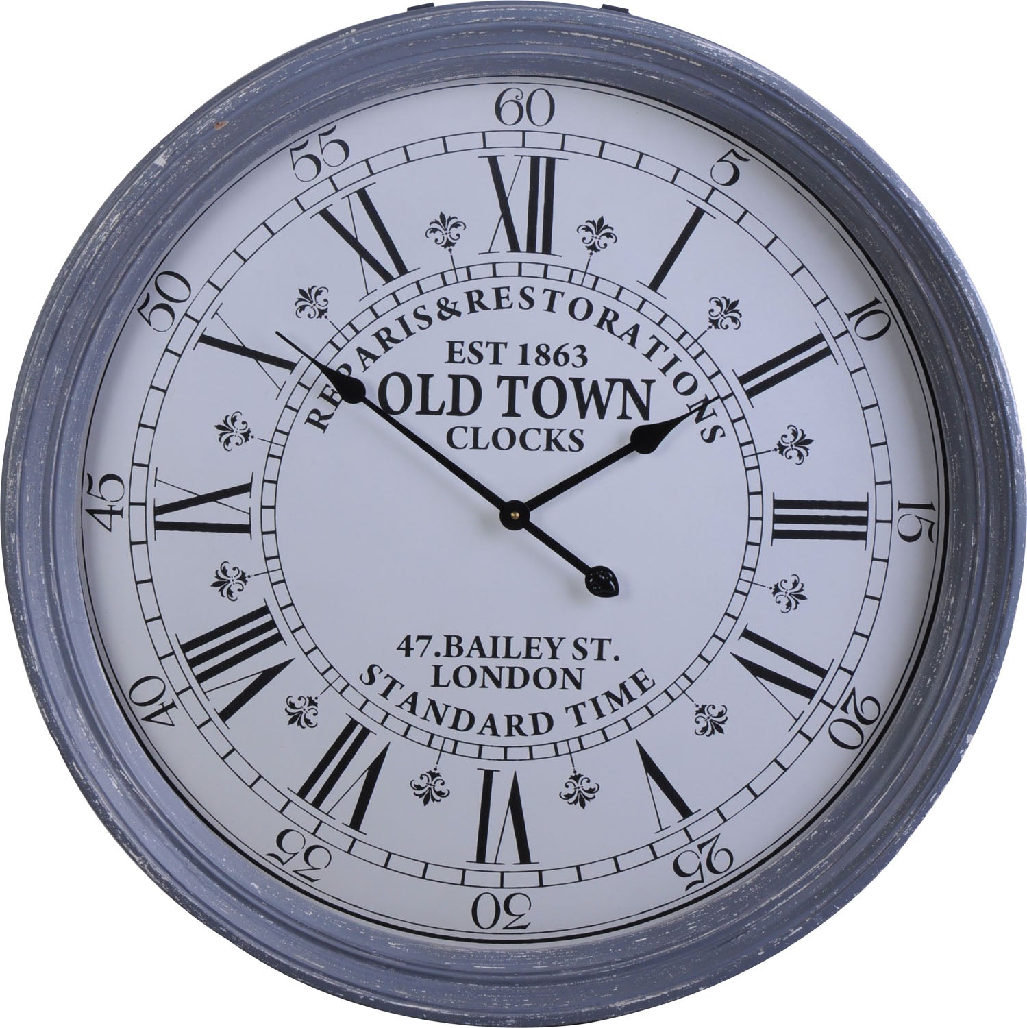OROLOGIO DA PARETE IN LEGNO GRIGIO 77 CM