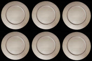 6 SOTTOPIATTI CIRCOLARI EFFETTO LEGNO 33CM