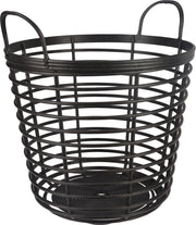 CESTA IN POLIETILENE COLORE ANTRACITE 37,5XH40CM