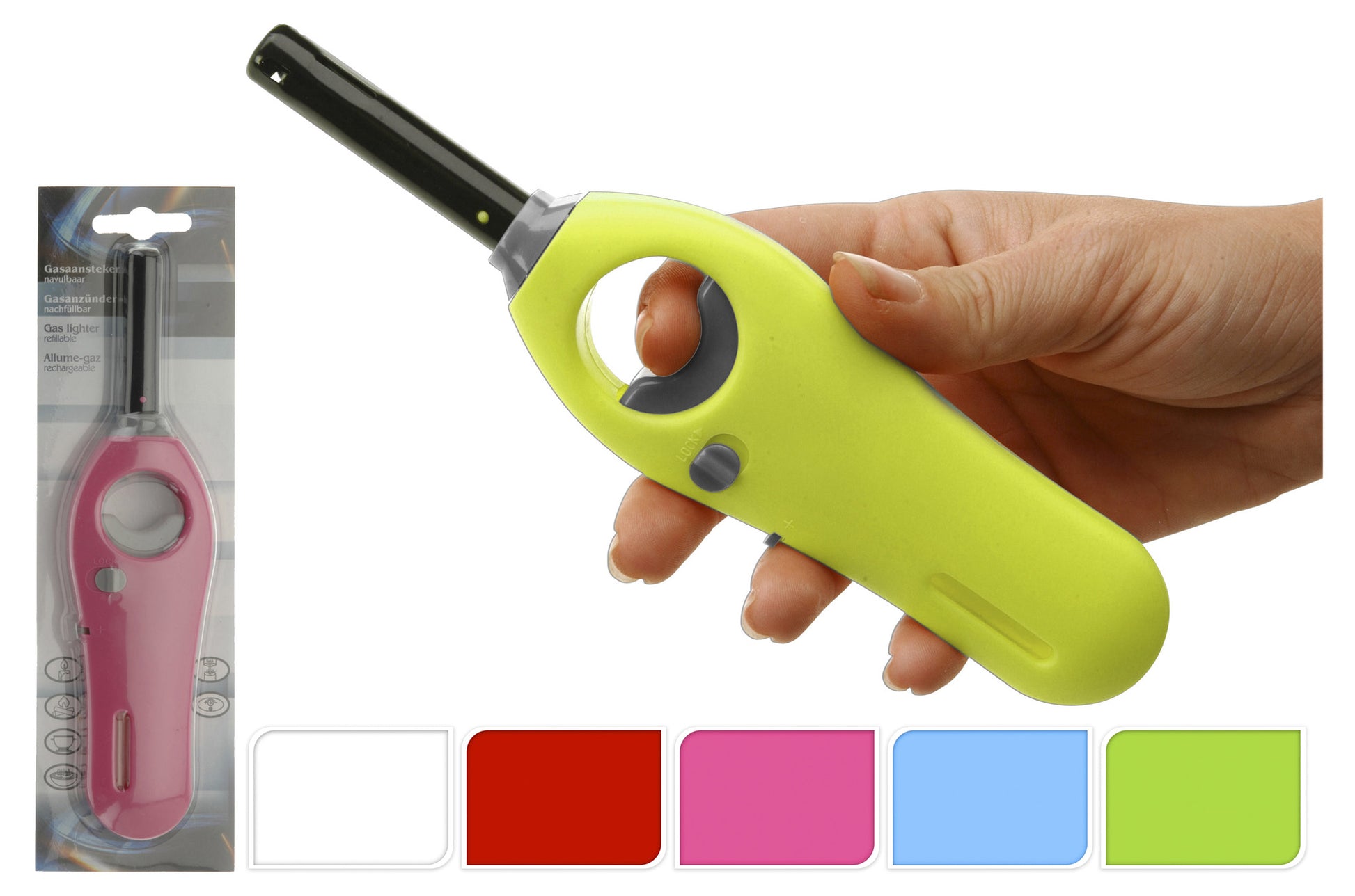 OFFERTA 5PZ ACCENDIGAS COLORI ASSORTITI
