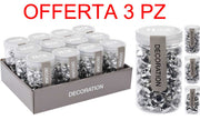 OFFERTA 3 CONFEZIONI CON CAMPANELLE ARGENTO DIMENSIONI ASSORTITE