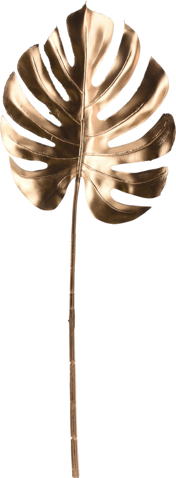 RAMO DI MONSTERA 72CM COLORE ORO METALLICO