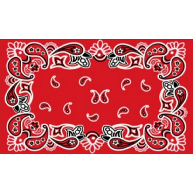 ZERBINO BANDANA ROSSO IN FIBRA DI COCCO E PVC 75x45 CM