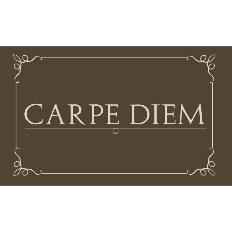 ZERBINO CARPE DIEM IN FIBRA DI COCCO E PVC 75x45 CM