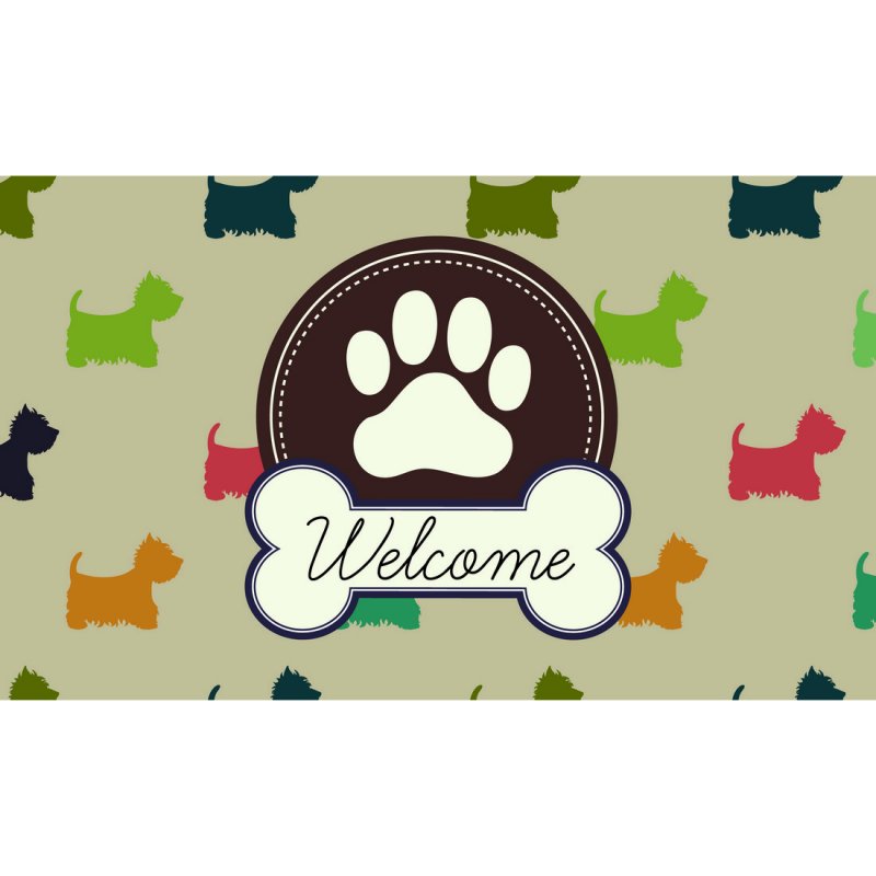 ZERBINO WELCOME A 4 ZAMPE IN FIBRA DI COCCO 75x45 CM
