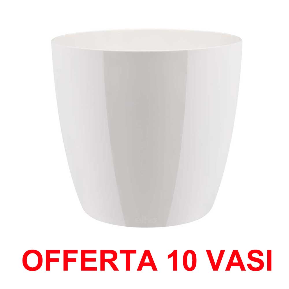 OFFERTA 10 VASO BRUSSELS DIAMOND ROUND 14CM WHITE
