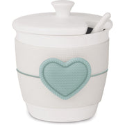 ZUCCHERIERA CON CUORE  9X11 CM PORCELLANA CHIC&PASTEL