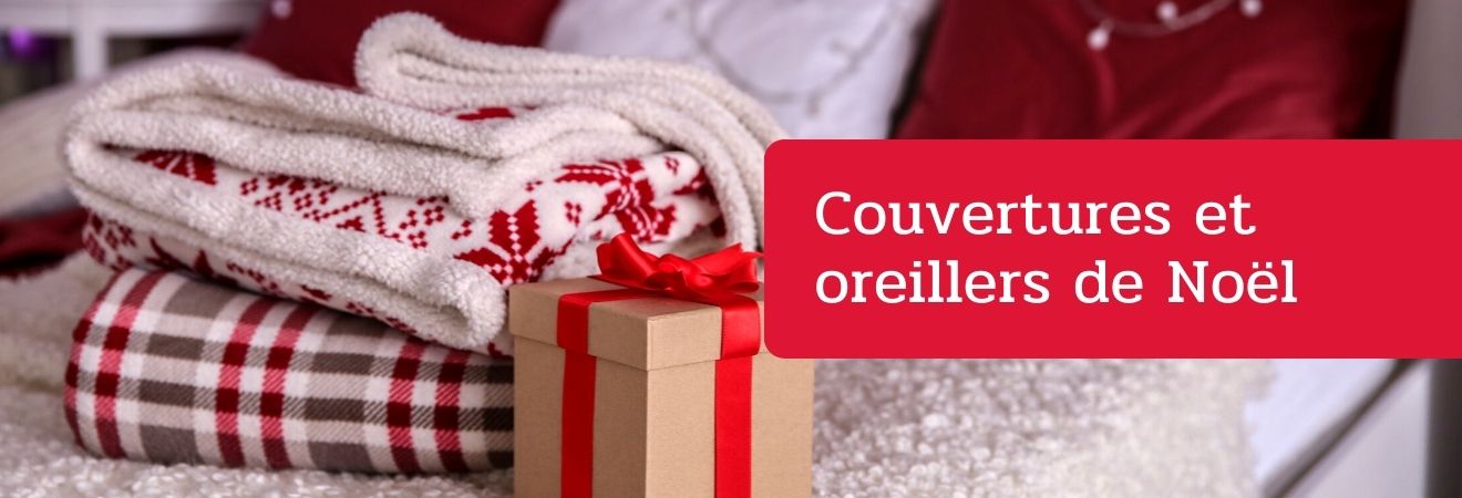 Couvertures et oreillers de Noël