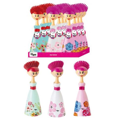 Vigar Spazzolino Per Piatti Bambola Dolls Print Assortiti