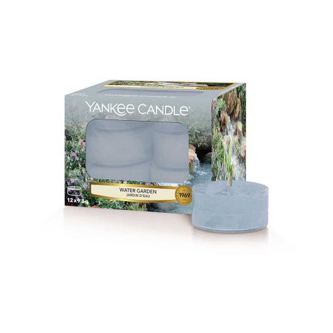 YANKEE CANDLE 12 CANDELE PROFUMATE CLASSIC TEA LIGHTS WATER GARDEN