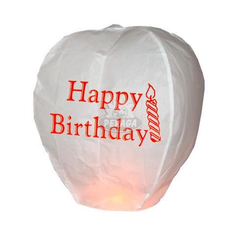 Lanterna Cinese Volante Happy Birthday 105x60cm - Articoli da Regalo