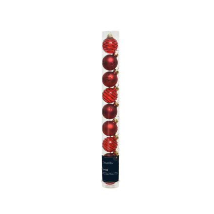 9 PALLINE DI NATALE D.3CM ROSSO