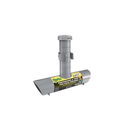 Contenitore a tubo per esche topicide, 1 pezzo, grigio