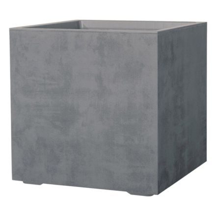 FIORIERA CUBO MILLENIUM GRIGIO CHIARO 25CM
