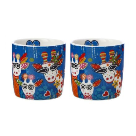 SET 2 TAZZINE CAFFE' ESPRESSINI 100ML LOVE HEARTS MR GEE FAMILY
