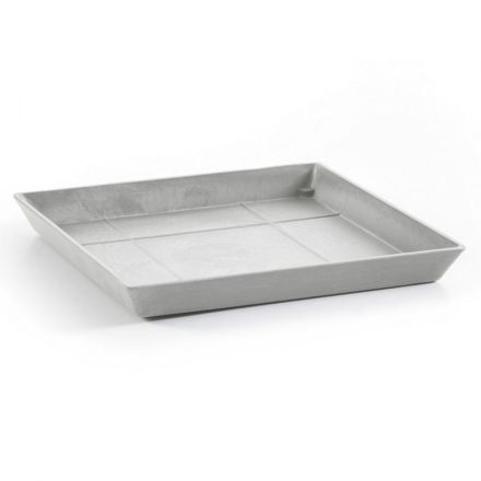 SOTTOVASO QUADRATO ROTTERDAM GRIGIO CHIARO 28CM
