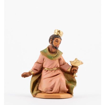 Re Magio Moro a Piedi 6,5cm per Presepe