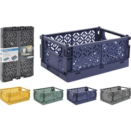 CESTA PIEGHEVOLE PORTAOGGETTI 23X35X13CM COLORE ASSORTITO