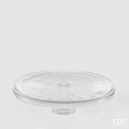 ALZATA IN VETRO CON BORDO CAPPETT. 25XH6.5CM