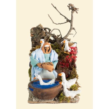 BAMBINO CON ASINO CON MOVIMENTI 8CM