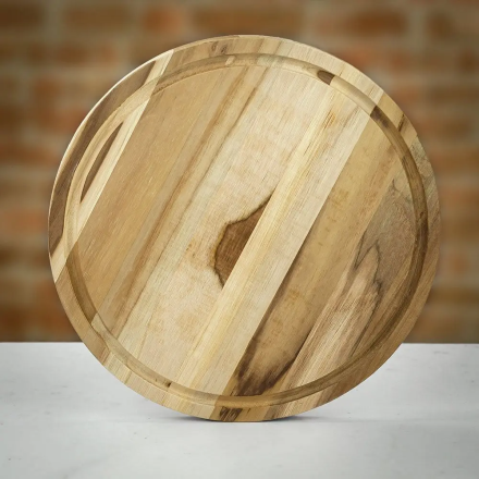 TAGLIERE DA PORTATA ROTONDO IN TEAK - PICCOLO