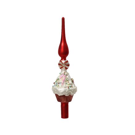 PUNTALE PER ALBERO A FORMA DI CUPCAKE, Ø29XH29 CM