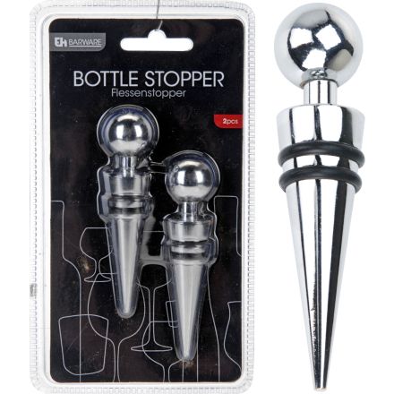 2 TAPPI PER BOTTIGLIA IN INOX